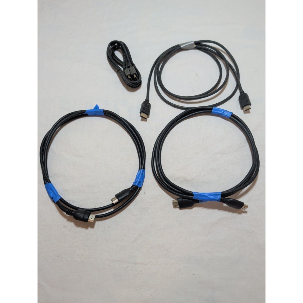 Lot of 4 4K HDMI Cables High Speed HD TV Video Audio Cords Black Universal